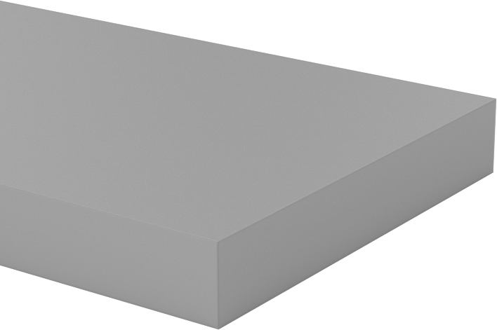 CPVC Çubuk, 1-1/2" Genişlik, 1/4" Kalınlık