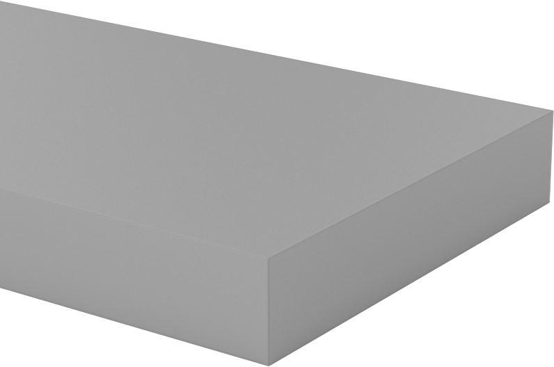 CPVC Çubuk, 2-1/2" Genişlik, 1/2" Kalınlık