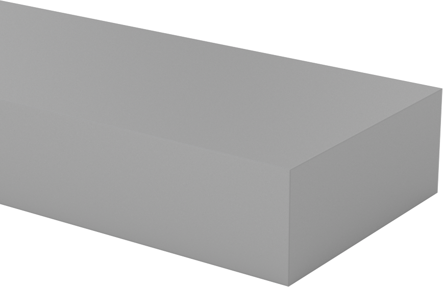 CPVC Çubuk, 2-1/2" Genişlik, 1" Kalınlık