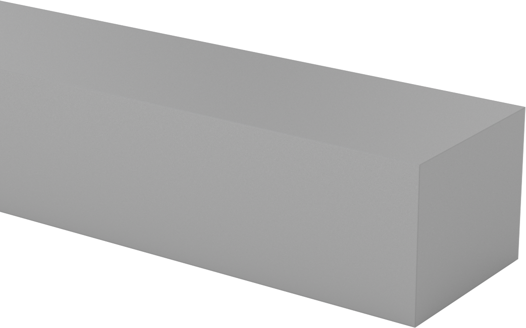 CPVC Çubuk, 2-1/2" Genişlik, 2" Kalın