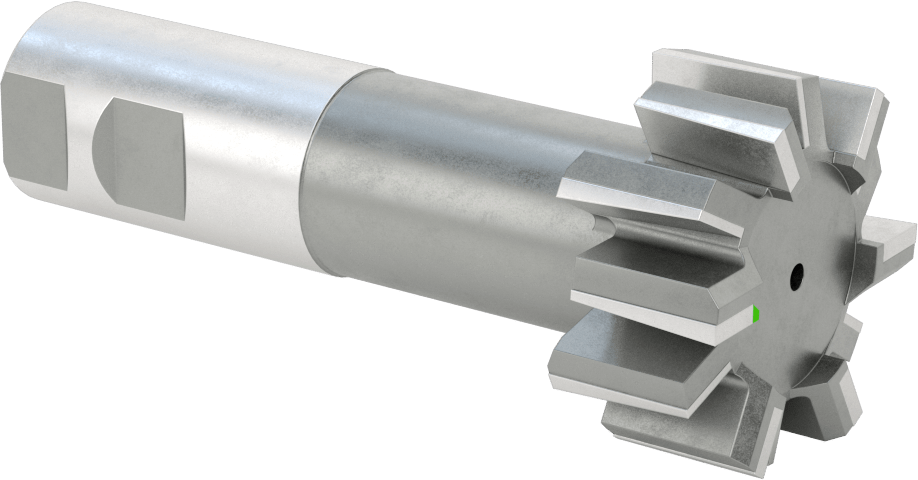 Yüksek Hızlı Çelik T-Yuvası Uçlu Freze, 1-1/4" T-Yuvası Cıvatası için, Kaplamasız