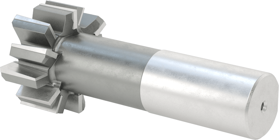 Yüksek Hızlı Çelik T-Yuvası Uçlu Freze, 1-1/4" T-Yuvası Cıvatası için, Kaplamasız