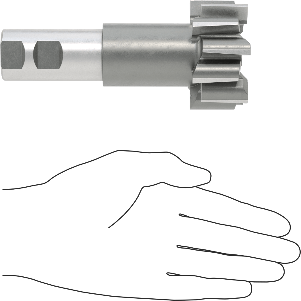 Yüksek Hızlı Çelik T-Yuvası Uçlu Freze, 1-1/2" T-yuvası cıvatası, Kaplamasız