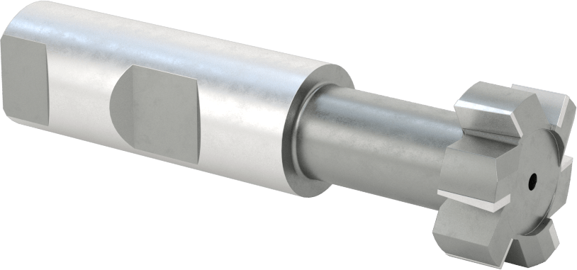 Yüksek Hızlı Çelik T-Yuvası Uçlu Freze, 1/2" T-Yuvası Cıvatası için, Kaplamasız