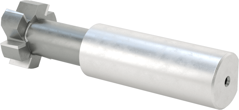Yüksek Hızlı Çelik T-Yuvası Uçlu Freze, 1/2" T-Yuvası Cıvatası için, Kaplamasız