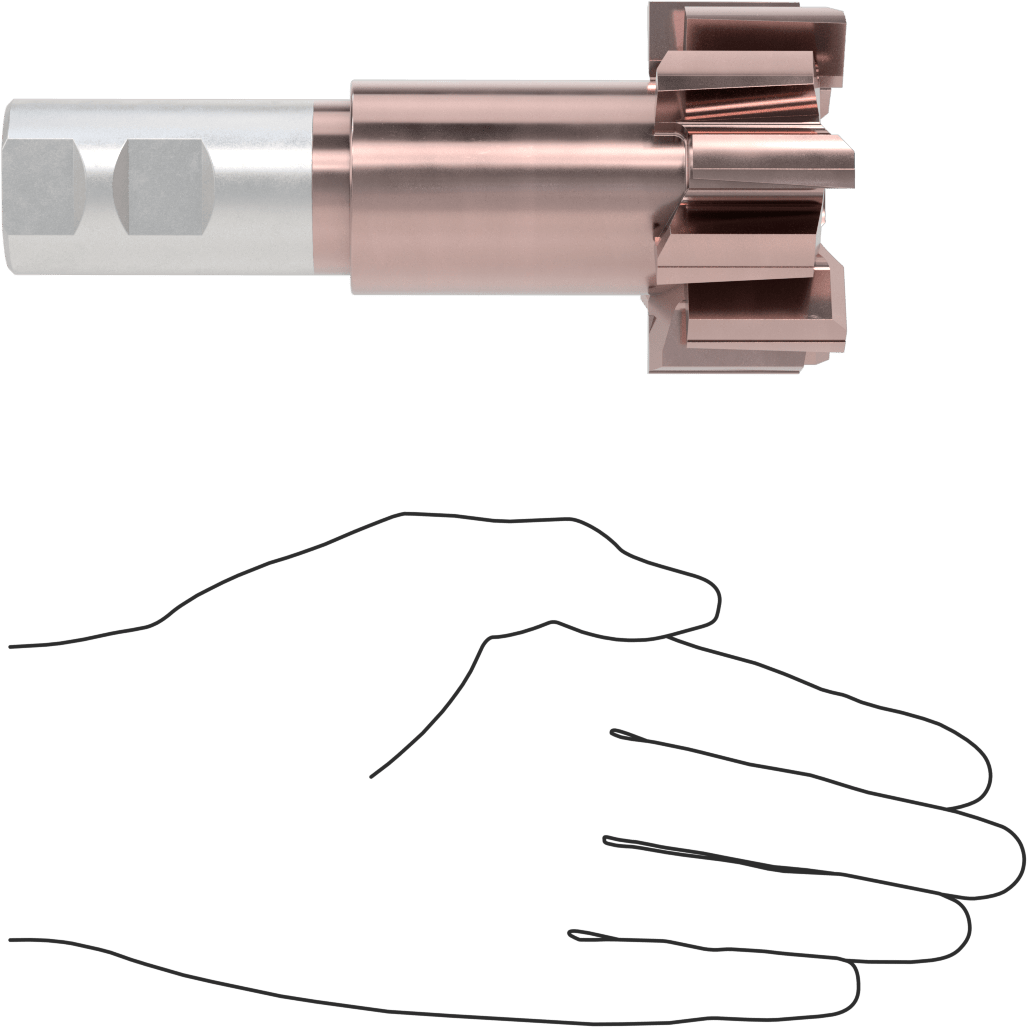 Yüksek Hızlı Çelik T-Yuvası Uçlu Freze, 1-1/2" T-yuvası cıvatası, Titanyum Karbonitrür Kaplı