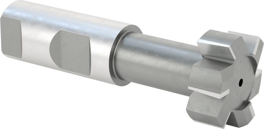Yüksek Hızlı Çelik T-Yuvası Uçlu Freze, 3/4" T-Yuvası Cıvatası için, Kaplamasız
