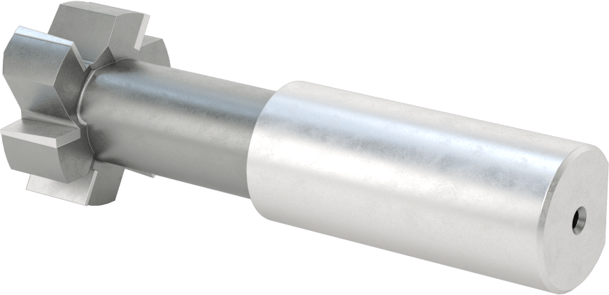 Yüksek Hızlı Çelik T-Yuvası Uçlu Freze, 3/4" T-Yuvası Cıvatası için, Kaplamasız