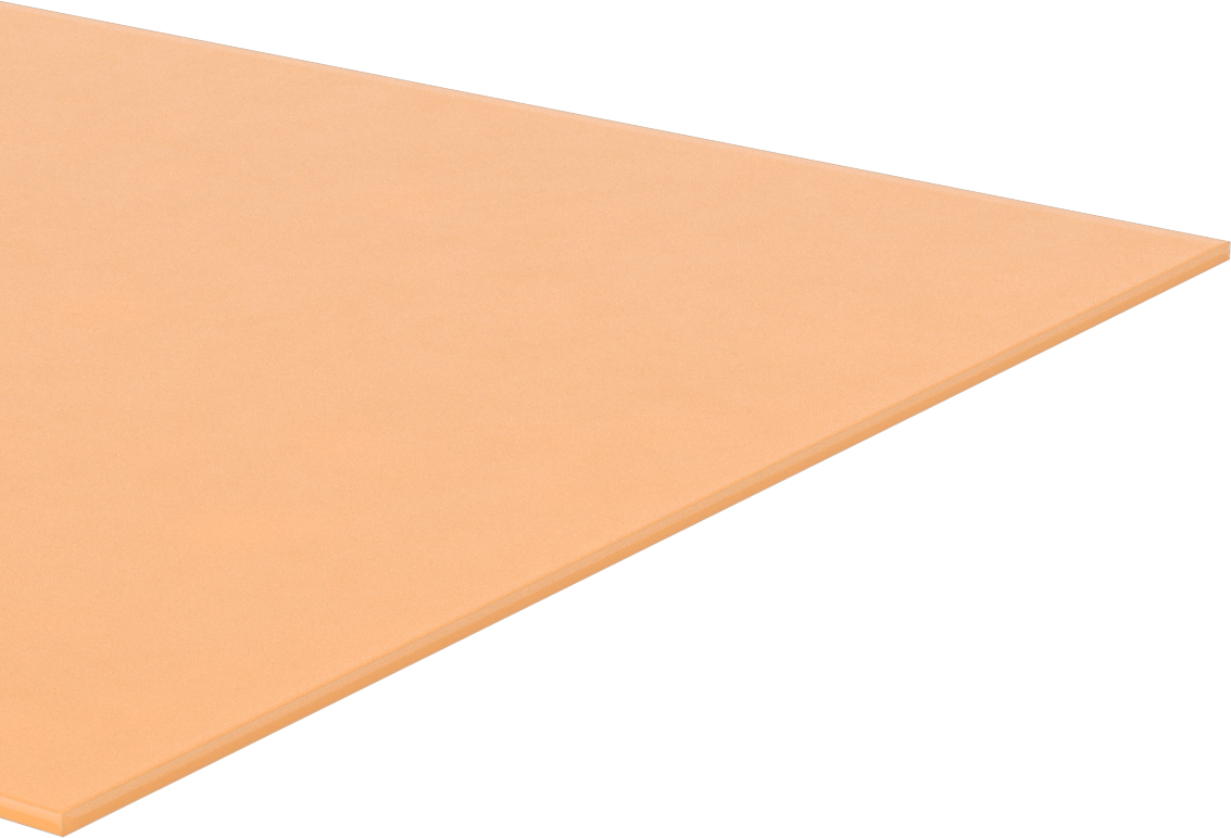 Aşınmaya Dayanıklı Poliüretan Kauçuk Levha, Kehribar, 12" x 48", 1/8" Kalınlık