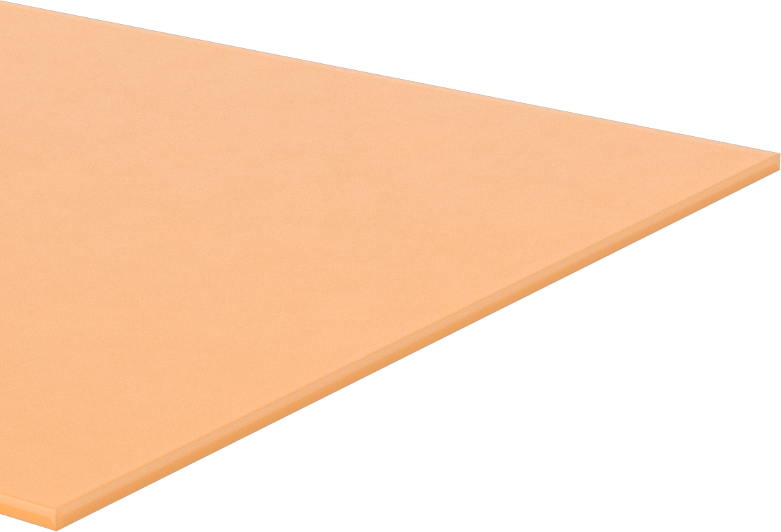 Aşınmaya Dayanıklı Poliüretan Kauçuk Levha, Kehribar, 12" x 48", 3/16" Kalınlık