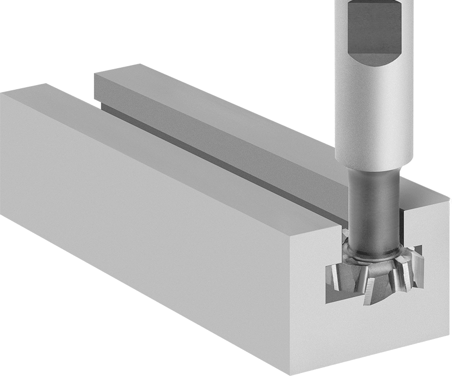 Karbür Uçlu T-Yuvası Uçlu Freze, 3/4" T-Yuvası Cıvata Boyutu için, Kaplamasız