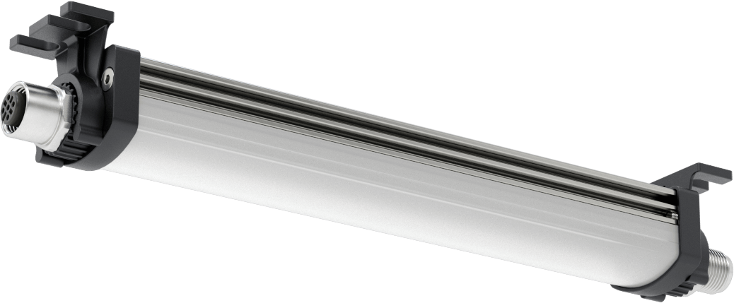 Kuru Ortam Şerit Makinesi Işığı, 24V DC, Kademeli, 7-1/8“ Uzunluk x 1-1/4” Toplam Yükseklik