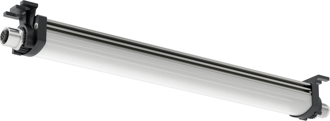 Kuru Ortam Şerit Makinesi Işığı, 24V DC, Kademeli, 10-1/4“ Uzunluk x 1-1/4” Toplam Yükseklik