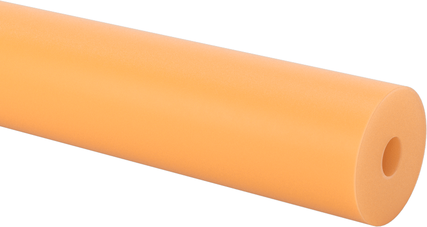 Aşınmaya Dayanıklı Poliüretan Kauçuk Yuvarlak Boru, Yarı Şeffaf, 4" Uzunluk, 7/8" OD