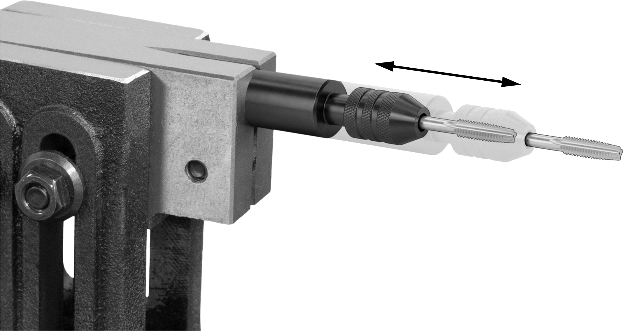 Shown Assembled in Tailstock (Not Included)