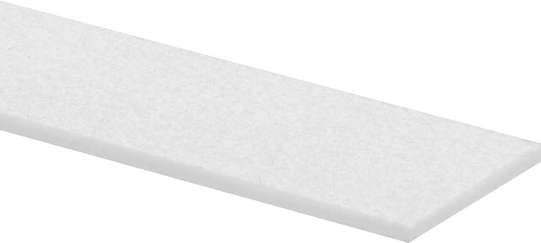 Yüksek Sıcaklık Keçesi, Şerit, 1" Genişlik, 0,125" Kalınlık