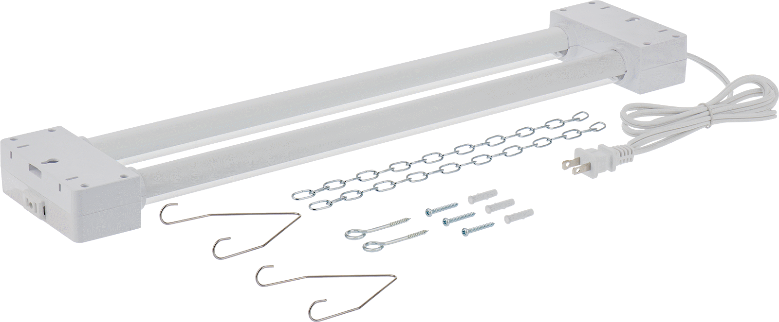 Büyütme Işıkları, Askı ve Bağlantı Elemanı Montajlı, 23-3/4" Toplam Uzunluk