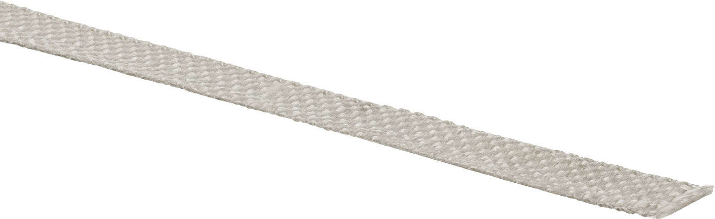 Yüksek Sıcaklık Oluklu Halat Kenar Contası, Düz Arka, 1" Genişlik, 1/16" Kalınlık, 25 Fit Uzunluk