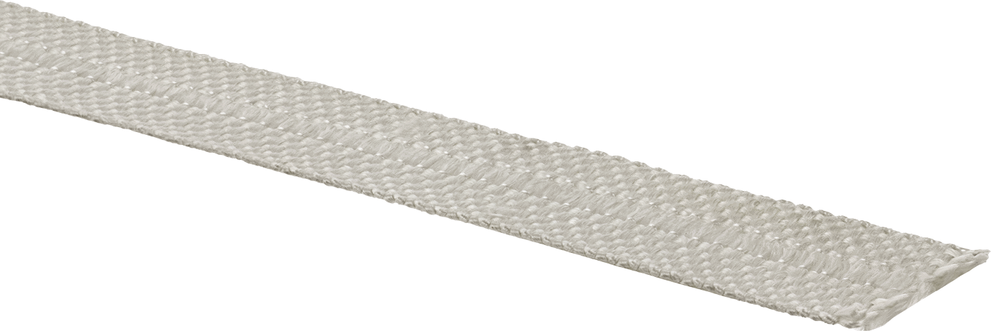 Yüksek Sıcaklık Oluklu Halat Kenar Contası, Düz Arka, 2 inç Genişlik, 1/8" Kalınlık, 25 Fit Uzunluk