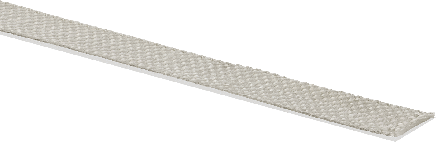 Yüksek Sıcaklık Oluklu Halat Kenar Contası, Yapışkan arka yüz, 1-1/2" Genişlik, 1/16" Kalınlık, 25 Fit Uzunluk