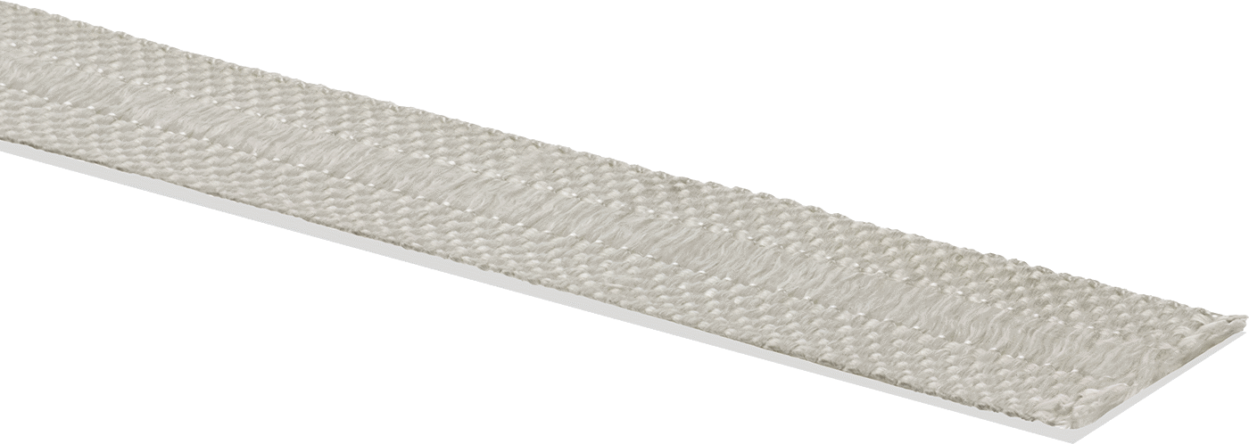 Yüksek Sıcaklık Oluklu Halat Kenar Contası, Yapışkan arka yüz, 2-1/2" Genişlik, 1/16" Kalınlık, 25 Fit Uzunluk