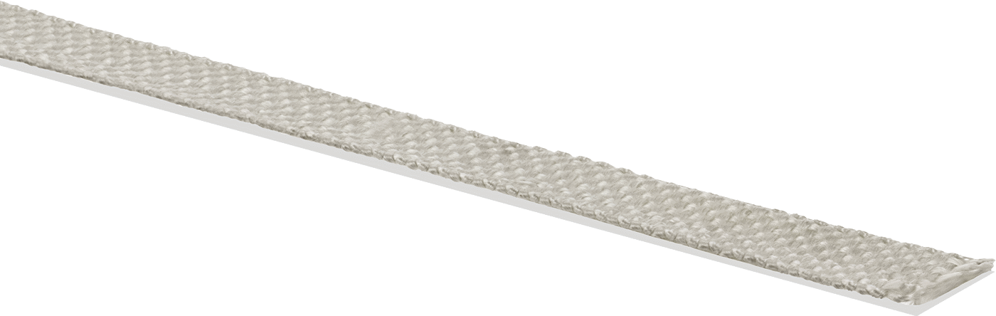 Yüksek Sıcaklık Oluklu Halat Kenar Contası, Yapışkan arka yüz, 1" Genişlik, 1/8" Kalınlık, 25 Fit Uzunluk