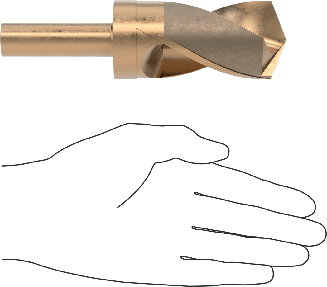 3/4" Çaplı Daraltılmış Şaftlı Kobalt Çelik Matkap Ucu, 1-3/4" Boyut