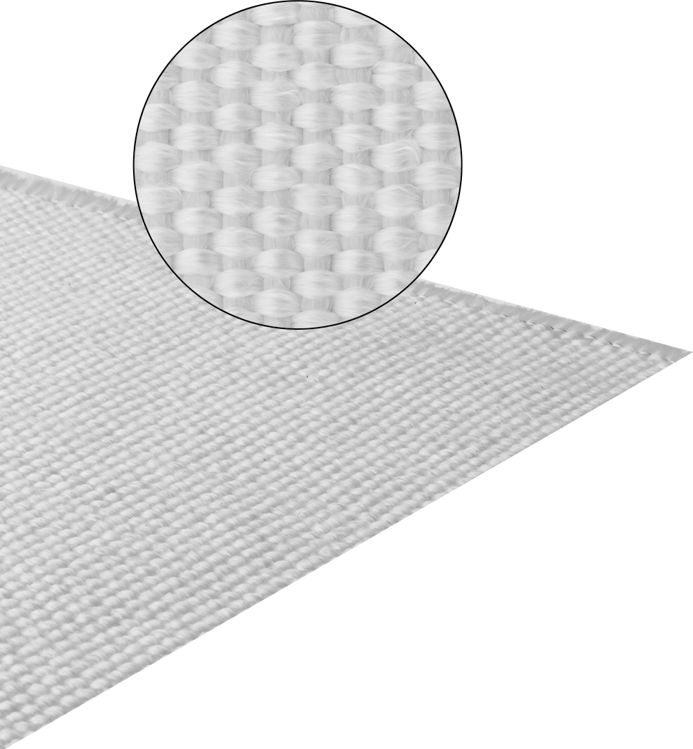 Fiberglas Kumaş Levha, Düz Arka Yüzey ile, 40 inç Genişlik x 0,125 inç Kalınlık