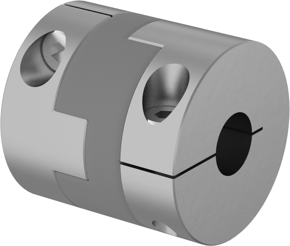 Temizlenmiş ve Torbalı Esnek Mil Kaplini, Alüminyum, PEEK Merkez, 10 mm x 10 mm Mil Çapı, 33 mm Toplam Uzunluk