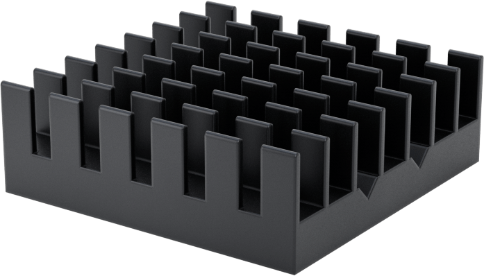 Yapışkan Montajlı Isı Emici, 9,5 mm Yükseklik x 29 mm Uzunluk x 29 mm Toplam Genişlik