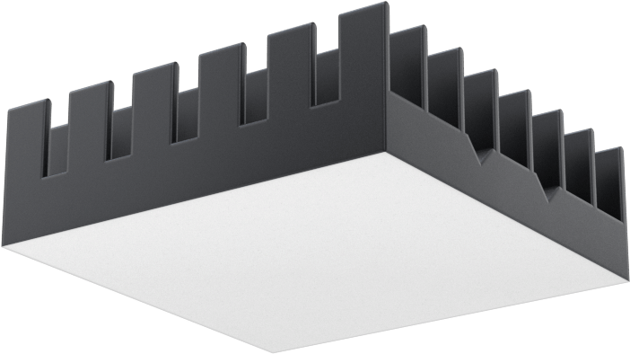 Yapışkan Montajlı Isı Emici, 9,5 mm Yükseklik x 30 mm Uzunluk x 30 mm Genişlik (Toplam)