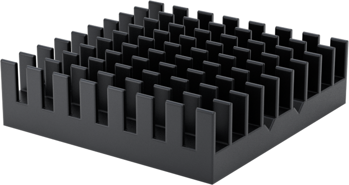 Yapışkan Montajlı Isı Emici, 9,5 mm Yükseklik x 35 mm Uzunluk x 35 mm Genişlik Toplam