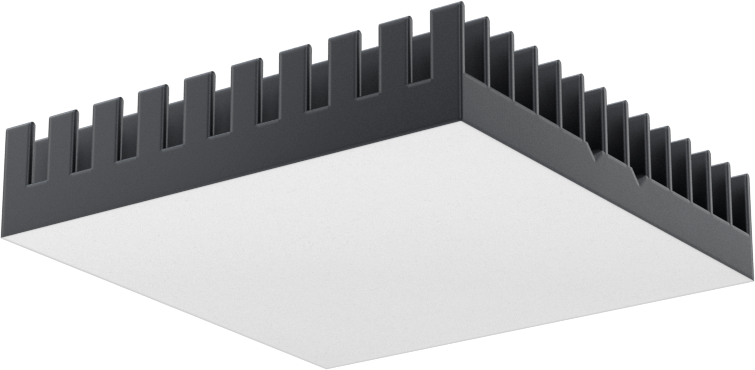 Yapışkan Montajlı Isı Emici, 9,5 mm Yükseklik x 45 mm Uzunluk x 45 mm Genişlik Toplam
