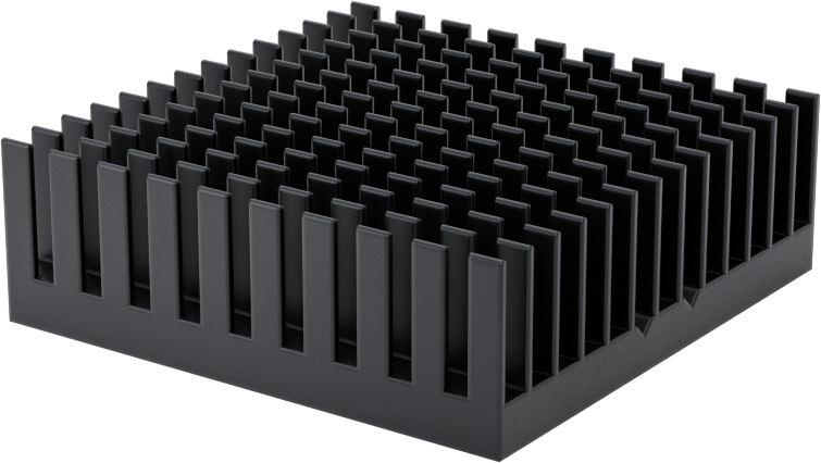 Yapışkan Montajlı Isı Emici, 14,5 mm Yükseklik x 45 mm Uzunluk x 45 mm Genişlik Toplam