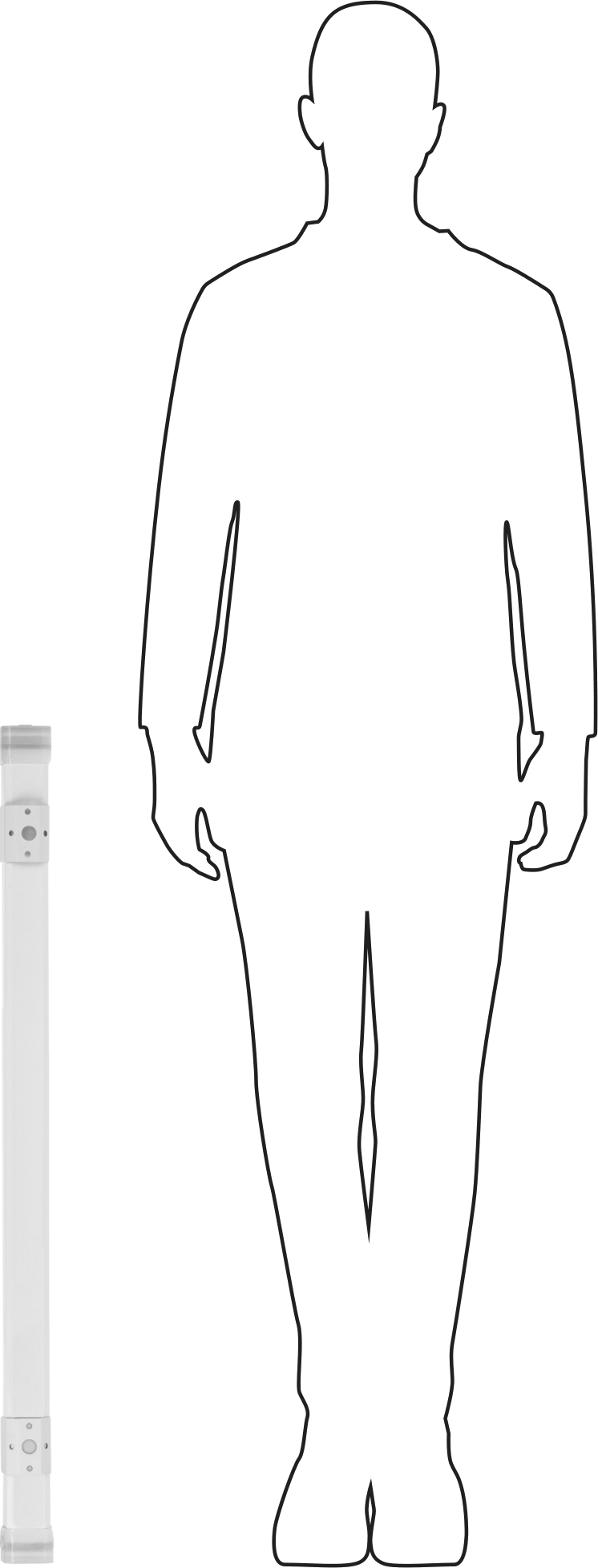 Yıkanabilir Tavan ve Duvar Şerit Işığı, Dahili LED ile, 31-1/4" Toplam Uzunluk