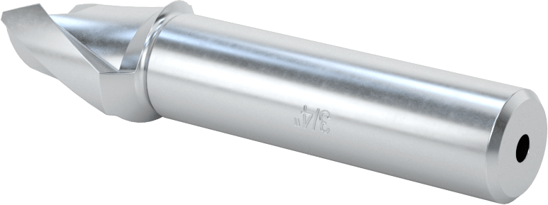 Kaplamasız Kobalt Çelik Kare Uçlu Freze, 2 Yiv, 3/4" Freze Çapı, 2-5/8" Toplam Uzunluk