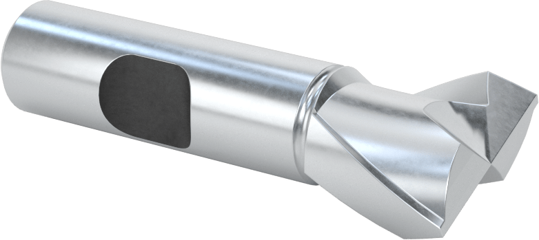 Kaplamasız Kobalt Çelik Kare Uçlu Freze, 2 Yiv, 1" Freze Çapı, 2-7/8" Toplam Uzunluk