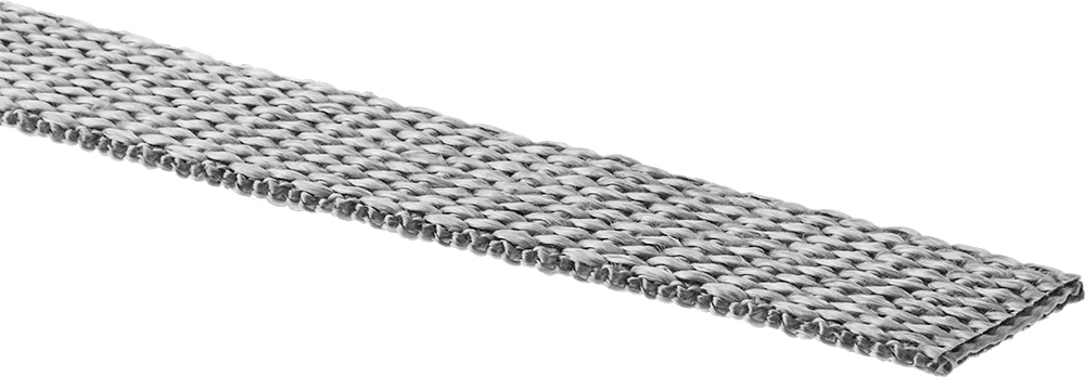 Esnek Silika Kumaş Şerit, Düz Arka Yüzey ile, 1-1/2“ Genişlik x 1/8” Kalınlık