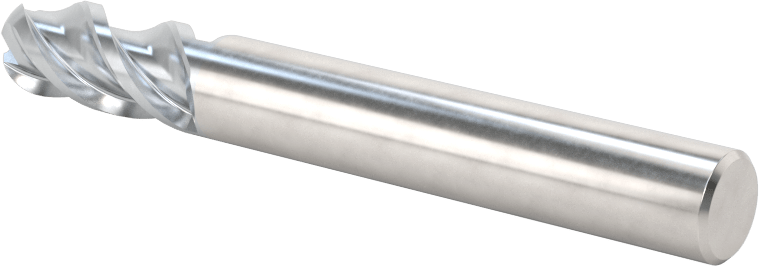 Alüminyum için Karbür Uçlu Freze, Pirinç, ve Bronz, Bilyalı Uç, 3 Yiv, 5/16" Freze Çapı, 3/4" Kesim Uzunluğu