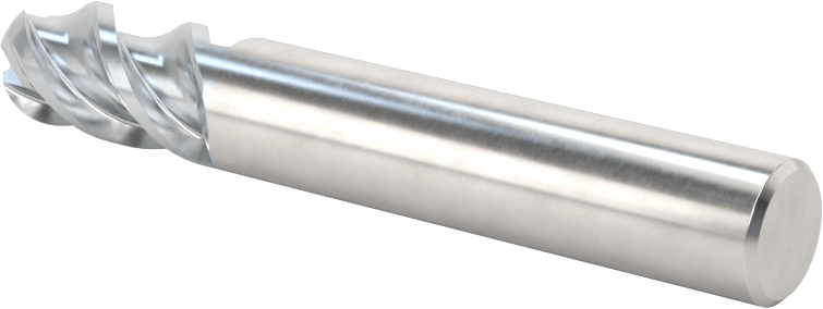 Alüminyum için Karbür Uçlu Freze, Pirinç, ve Bronz, Bilyalı Uç, 3 Yiv, 3/8" Freze Çapı, 3/4" Kesim Uzunluğu