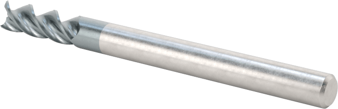 Alüminyum için Karbür Uçlu Freze, Pirinç, ve Bronz, Yüksek Performans, 3 Yiv, 1/8" Freze Çapı, 3/8" Uzun Kesim