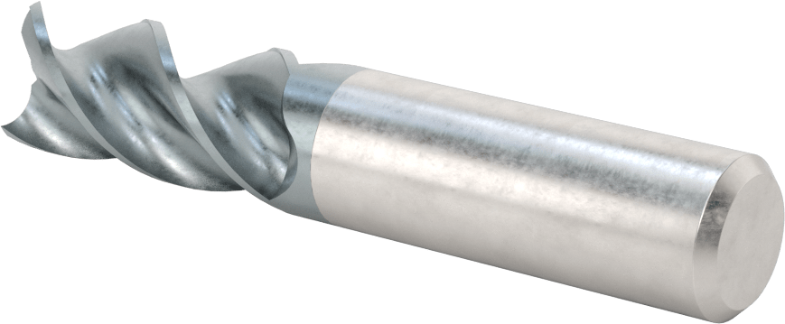 Alüminyum için Karbür Uçlu Freze, Pirinç, ve Bronz, Yüksek Performans, 3 Yiv, 3/4" Freze Çapı, 1-5/8" Uzun Kesim