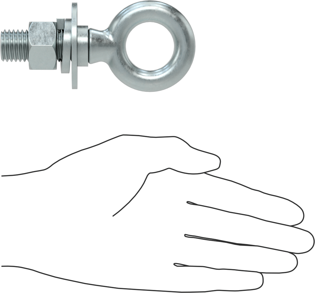 Çıkarılabilir Yönlendirme Halka Cıvatası, Rigid, 3/4"-10 Diş, 1-3/4" Montaj Cıvatası Diş Uzunluğu