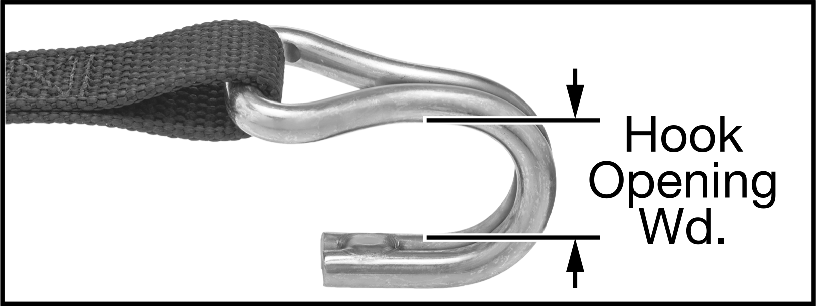 Quick-Tight Bağlama Kayışı, Tel Kancalı, Naylon, 1" Genişlik, 8 Fit Maksimum Uzunluk