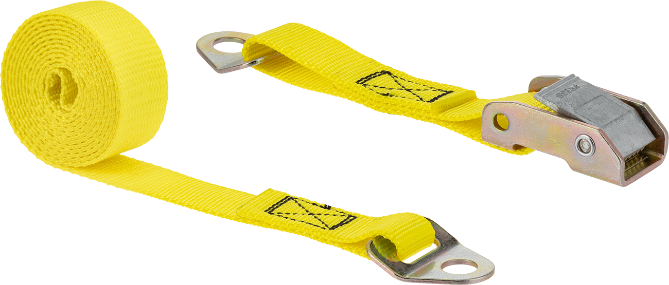 Quick-Tight Bağlama Kayışı, Montajlı, Polyester Kumaş, 1" Genişlik, 6' Maksimum Uzunluk