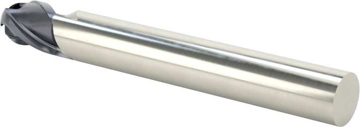 Paslanmaz Çelik ve Titanyum için Karbür Uçlu Freze, Bilyalı Uç, 1/4" Freze Çapı