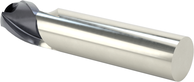 Paslanmaz Çelik ve Titanyum için Karbür Uçlu Freze, Bilyalı Uç, 1/2" Freze Çapı