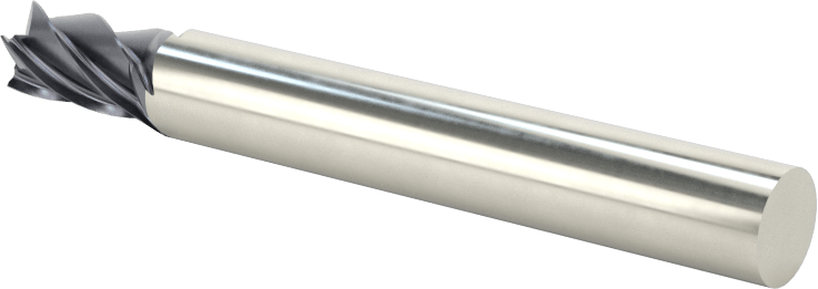 Paslanmaz Çelik ve Titanyum için Karbür Uçlu Freze, AlTiN Kaplamalı, 7/32" Freze Çapı, 3/8" Kesme Uzunluğu