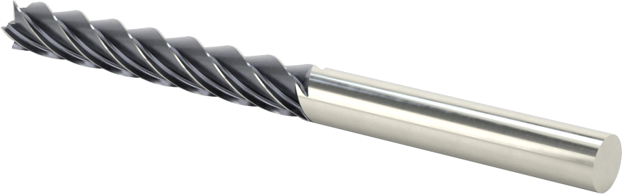 Paslanmaz Çelik ve Titanyum için Karbür Uçlu Freze, AlTiN Kaplamalı, 5/16" Freze Çapı, 2-1/8" Kesme Uzunluğu