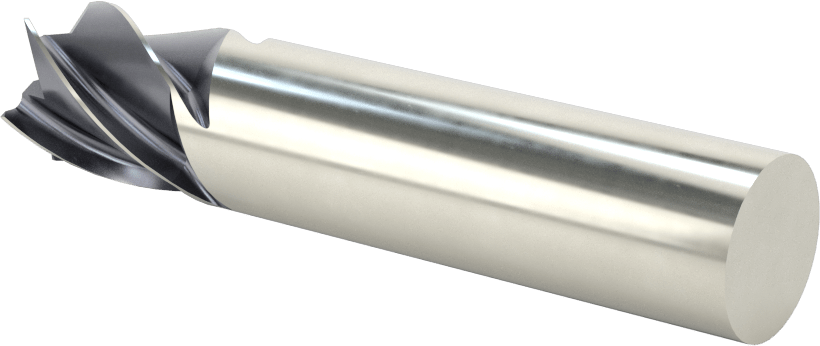 Paslanmaz Çelik ve Titanyum için Karbür Uçlu Freze, AlTiN Kaplamalı, 5/8" Freze Çapı, 3/4" Kesim Uzunluğu